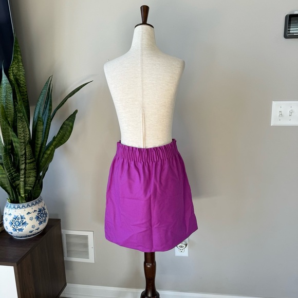 J. Crew Wool Blend Pull-On Sidewalk Skirt - Purple/Pink - Picture 5 of 8